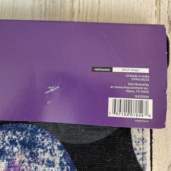 New- Witch Magic Moon Halloween Table Runner Purple Black Blue Celestial 72x13 - Picture 7 of 7